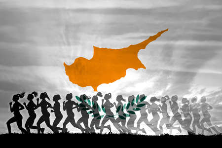Cyprus women struggle for rights, concept of women, independence, equality, women strength conceptの写真素材