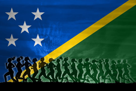 Solomon Islands women struggle for rights, concept of women, independence, equality, women strength conceptの写真素材