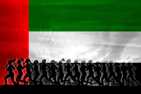United Arab Emirates women struggle for rights, concept of women, independence, equality, women strength conceptの写真素材