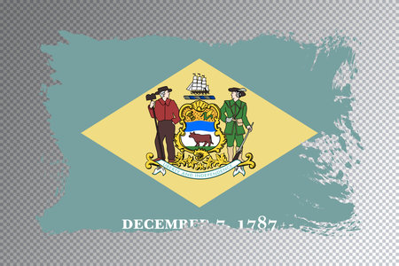 Delaware state flag, Delaware flag transparent backgroundの写真素材