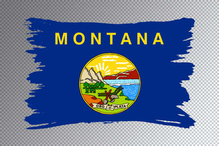 Montana state flag, Montana flag transparent backgroundの写真素材