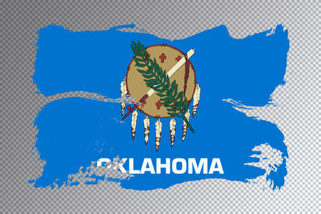 Oklahoma state flag, Oklahoma flag transparent backgroundの写真素材