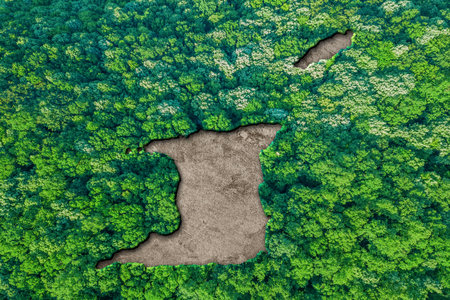 Sustainable habitat Map of Trinidad and Tobago, Environment concept