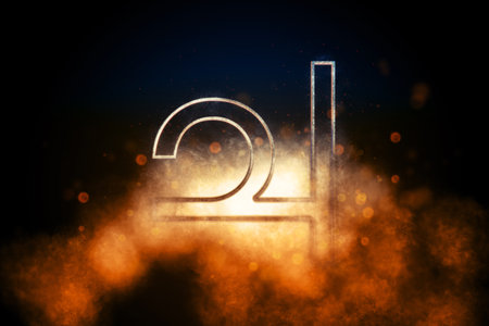 Symbol of Jupiter, Jupiter Sign, astrology Jupiter planet, Blue Symbolの写真素材