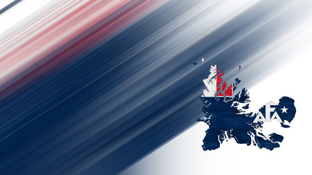 Map of French Southern Territories, flag map, National colors backgroundの写真素材