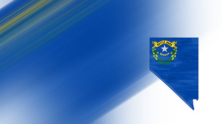 Map of Nevada, flag map, National colors backgroundの写真素材