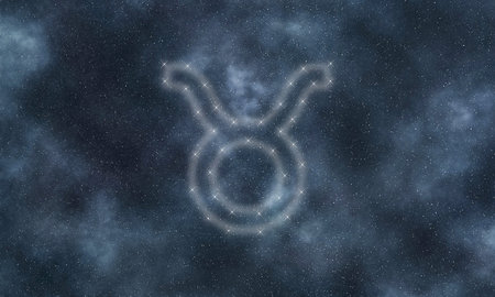 Taurus zodiac sign, night sky, Taurus symbol