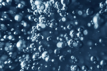 Air bubbles, underwater bubbles Abstract Background.の写真素材