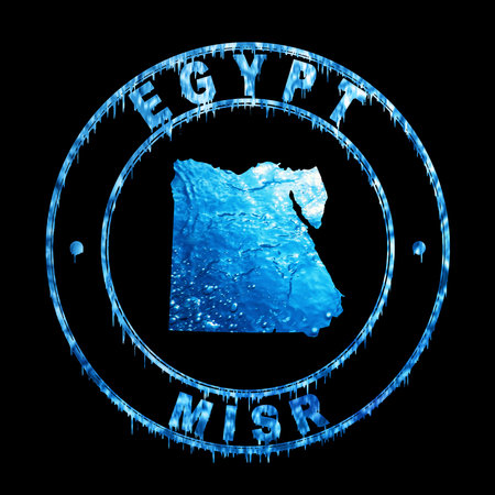 Map of Egypt Water conceptの写真素材