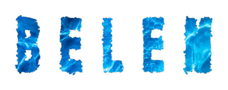 Belem Water, Belem Water Supply Challenge on whiteの写真素材