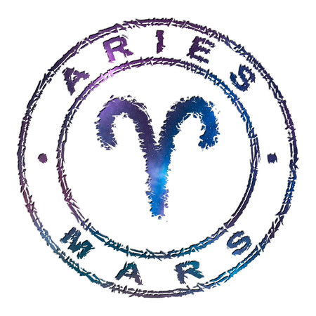 Aries Zodiac Sign, Night Sky, Horoscope Symbolの写真素材