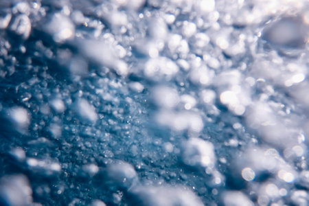 Abstract Bubbles in Water, Air Bubbles Water Backgroundの写真素材