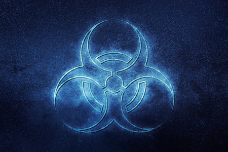 Biohazard symbol, Biohazard sign, Biological hazard, Blue Symbol