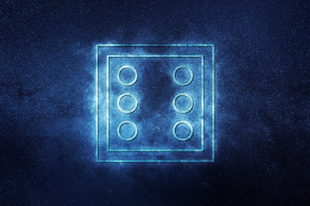 Dice Six at top, Die Symbol