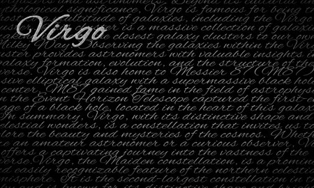 Virgo Zodiac Sign, Virgo Symbol Backgroundの写真素材