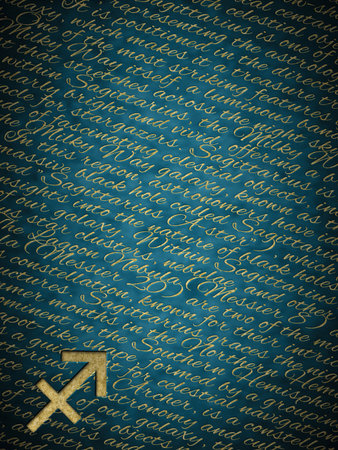 Sagittarius Zodiac Sign, Sagittarius Symbol Backgroundの写真素材