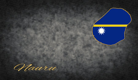 Nauru Symbols, Map of Nauru Backgroundの写真素材