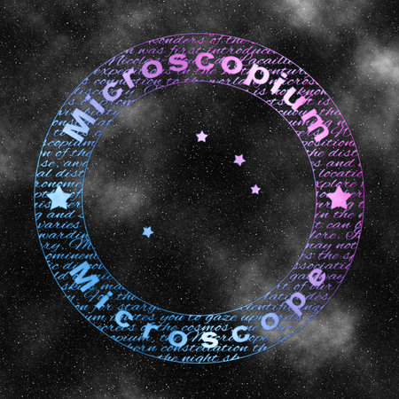 Microscopium Constellation, Star Patterns, Microscope Constellationの写真素材