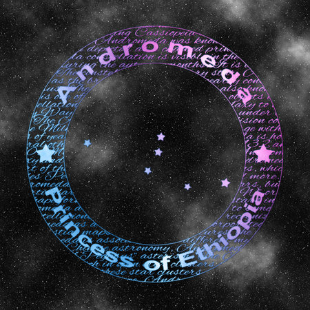 Andromeda Constellation, Star Patternsの写真素材