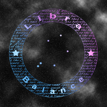 Libra Constellation, Star Patterns, Scales Constellation, Balanceの写真素材