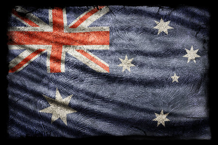 Australia Flag, Grunge Texture Backgroundの写真素材