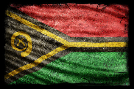 Vanuatu Flag, Grunge Texture Backgroundの写真素材