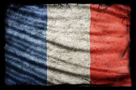 France Flag, Grunge Texture Backgroundの写真素材