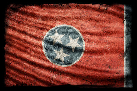 Tennessee Flag, Grunge Texture Backgroundの写真素材