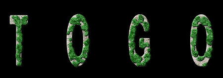 Togo Reforestation and Climate Message, Sustainable Green Typography, Green Agendaの写真素材