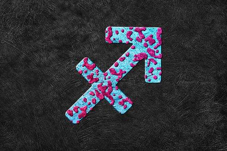 Sagittarius Zodiac Sign, Astrological Symbolの写真素材