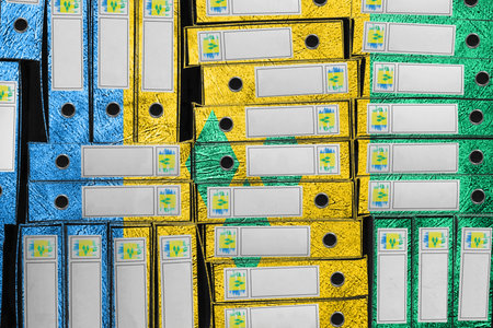 Saint Vincent and the Grenadines Flag Colors Folder Stack, Bureaucracy and Government Administration...