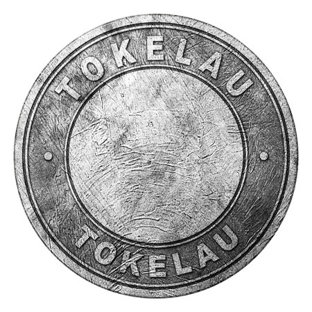 Tokelau Flag Button with Map, Coin Styleの写真素材