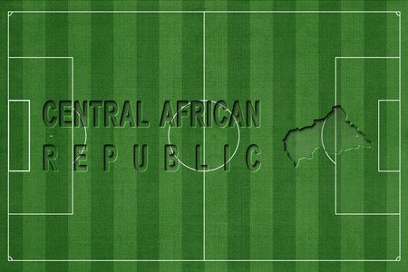 Central African Republic on Soccer Field, National Team Conceptの写真素材