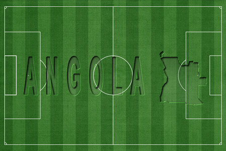 Angola on Soccer Field, National Team Conceptの写真素材