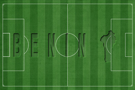 Benin on Soccer Field, National Team Conceptの写真素材
