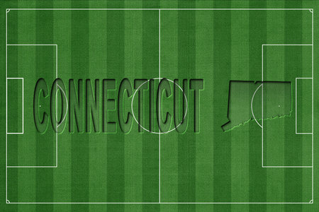 Connecticut on Soccer Field, National Team Conceptの写真素材