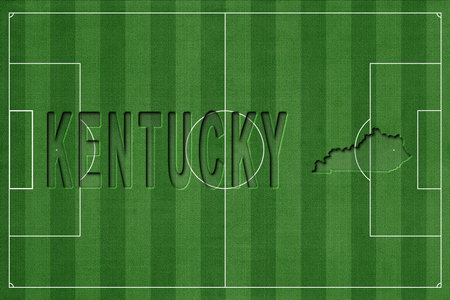 Kentucky on Soccer Field, National Team Conceptの写真素材