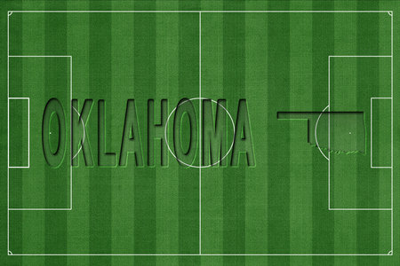 Oklahoma on Soccer Field, National Team Conceptの写真素材