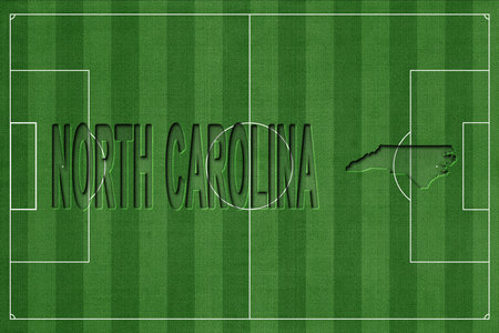 North Carolina on Soccer Field, National Team Conceptの写真素材