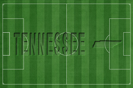Tennessee on Soccer Field, National Team Conceptの写真素材