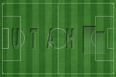 Utah on Soccer Field, National Team Conceptの写真素材