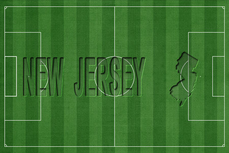 New Jersey on Soccer Field, National Team Conceptの写真素材