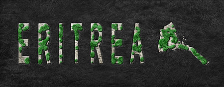 Map of Eritrea Reforestation Green Agenda, Climate Messageの写真素材