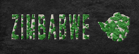 Map of Zimbabwe Reforestation Green Agenda, Climate Messageの写真素材