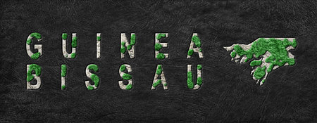 Map of Guinea Bissau Reforestation Green Agenda, Climate Messageの写真素材