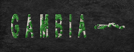 Map of Gambia Reforestation Green Agenda, Climate Messageの写真素材