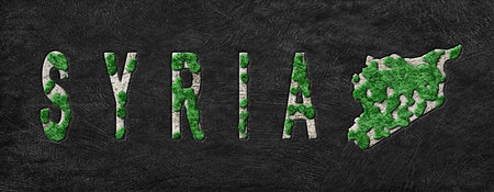 Map of Syria Reforestation Green Agenda, Climate Message