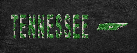 Map of Tennessee Reforestation Green Agenda, Climate Messageの写真素材
