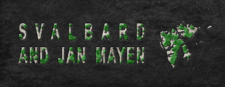 Map of Svalbard and Jan Mayen Reforestation Green Agenda, Climate Message