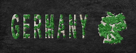 Map of Germany Reforestation Green Agenda, Climate Messageの写真素材